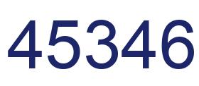 Número 45346 imagen azul