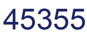 Number 45355 blue image
