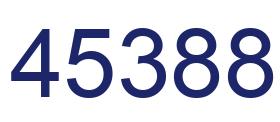 Number 45388 blue image