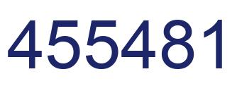 Number 455481 blue image