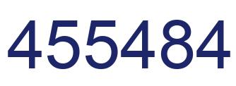 Number 455484 blue image