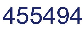 Number 455494 blue image