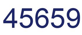 Number 45659 blue image