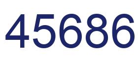 Number 45686 blue image