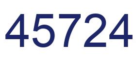 Number 45724 blue image