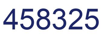 Number 458325 blue image