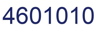 Number 4601010 blue image