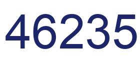 Número 46235 imagen azul