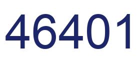Number 46401 blue image