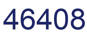 Number 46408 blue image