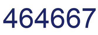 Number 464667 blue image