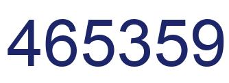 Number 465359 blue image