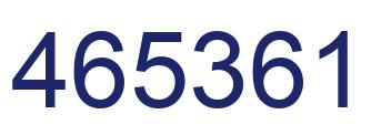 Number 465361 blue image
