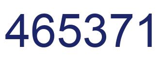 Number 465371 blue image