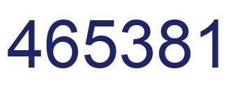 Number 465381 blue image
