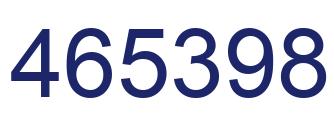Number 465398 blue image
