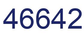 Número 46642 imagen azul