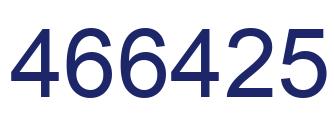Number 466425 blue image