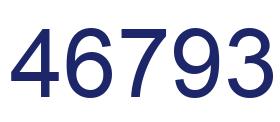 Número 46793 imagen azul
