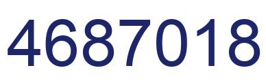 Number 4687018 blue image