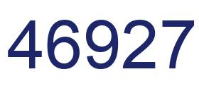 Number 46927 blue image