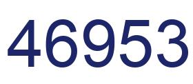 Número 46953 imagen azul