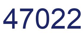 Número 47022 imagen azul
