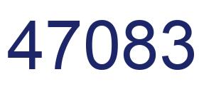 Number 47083 blue image