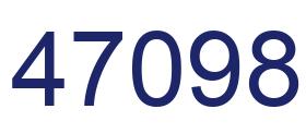 Número 47098 imagen azul