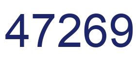 Number 47269 blue image