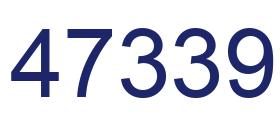 Number 47339 blue image