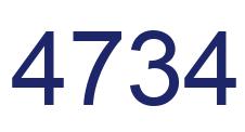 Number 4734 blue image