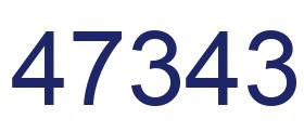 Number 47343 blue image