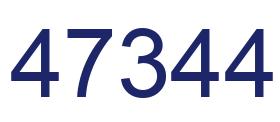 Number 47344 blue image