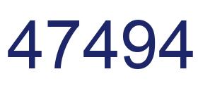 Number 47494 blue image
