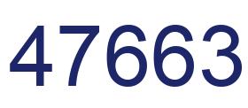 Number 47663 blue image