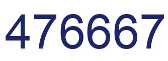 Number 476667 blue image
