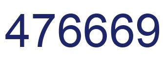 Number 476669 blue image