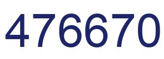 Number 476670 blue image