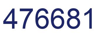 Number 476681 blue image