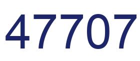 Número 47707 imagen azul