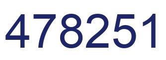 Number 478251 blue image