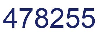 Number 478255 blue image