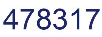 Number 478317 blue image