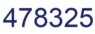 Number 478325 blue image