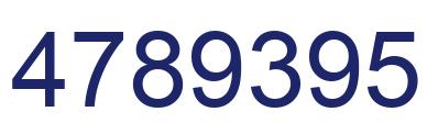 Number 4789395 blue image