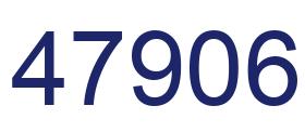 Número 47906 imagen azul