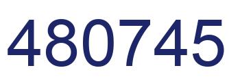Number 480745 blue image