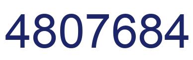 Número 4807684 imagen azul