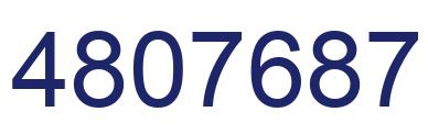 Number 4807687 blue image